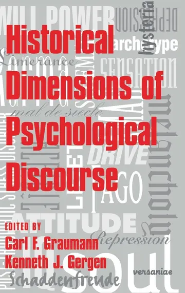 Cover of Historical Dimensions of Psychological Discourse