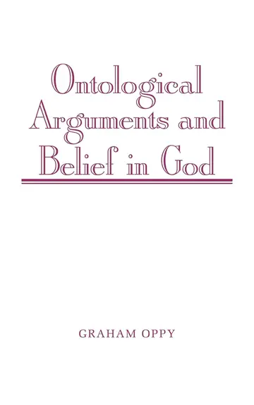 Cover of Ontological Arguments and Belief in God