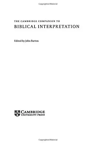 Cover of The Cambridge Companion to Biblical Interpretation