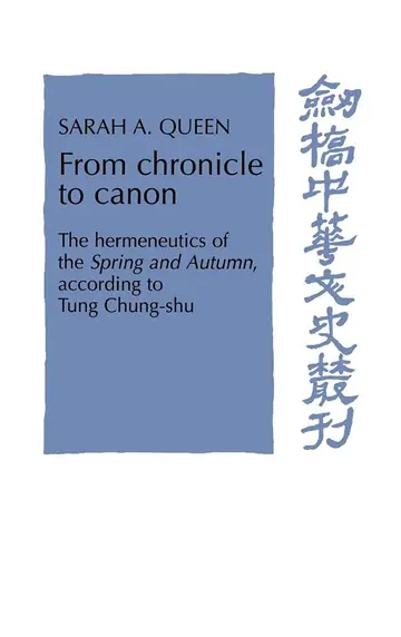 Cover of From chronicle to canon