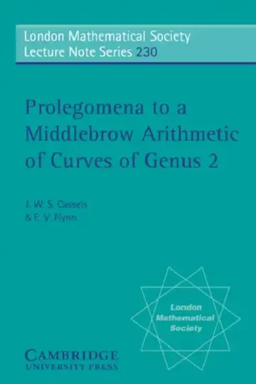 Cover of Prolegomena to a Middlebrow Arithmetic of Curves of Genus 2