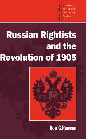 Cover of Russian Rightists and the Revolution of 1905