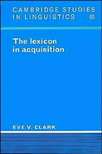 Cover of The Lexicon in Acquisition