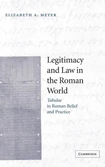Cover of Legitimacy and Law in the Roman World