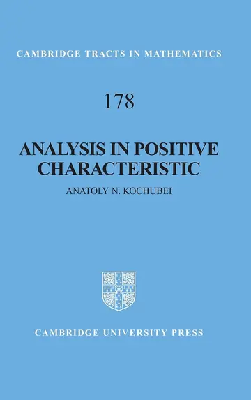 Cover of Analysis in Positive Characteristic (hb 2009)