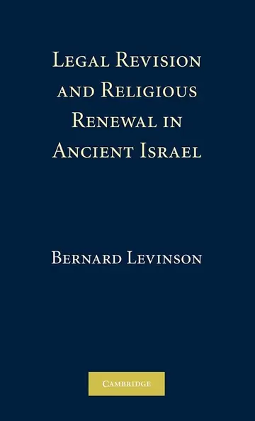 Cover of Legal Revision and Religious Renewal in Ancient Israel
