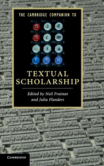 Cover of The Cambridge Companion to Textual Scholarship