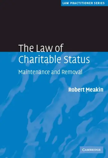 Cover of The Law of Charitable Status