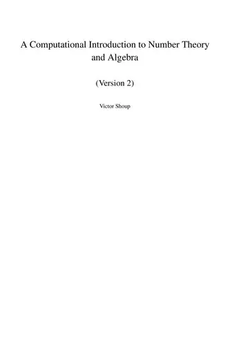Cover of A Computational Introduction to Number Theory and Algebra