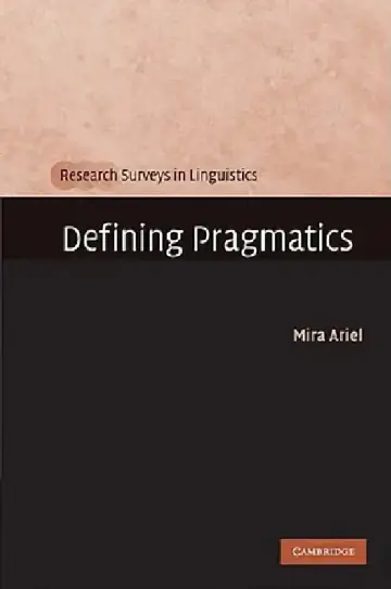 Cover of Defining Pragmatics