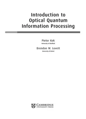 Cover of Introduction to Optical Quantum Information Processing