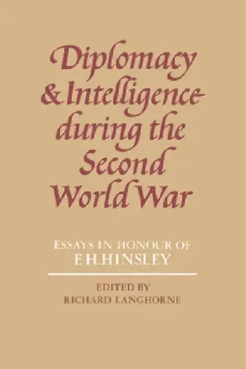 Cover of Diplomacy and Intelligence During the Second World War