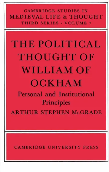 Cover of The Political Thought of William Ockham