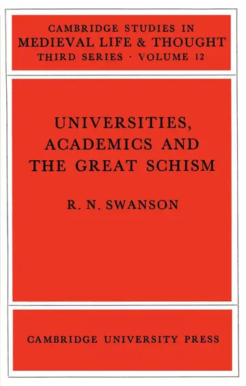Cover of Universities, Academics and the Great Schism