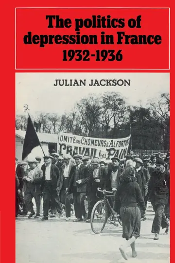 Cover of The Politics of Depression in France 1932–1936