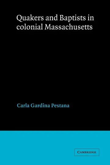 Cover of Quakers and Baptists in Colonial Massachusetts