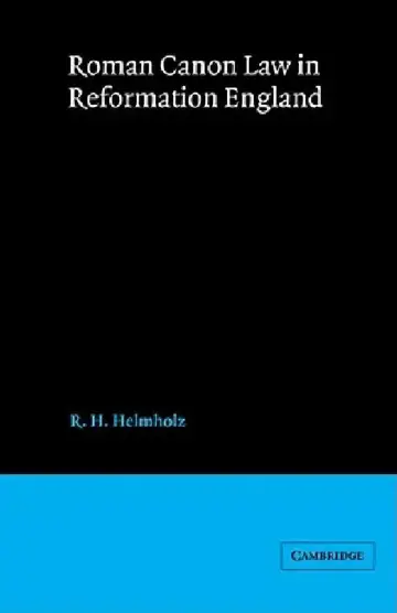 Cover of Roman Canon Law in Reformation England