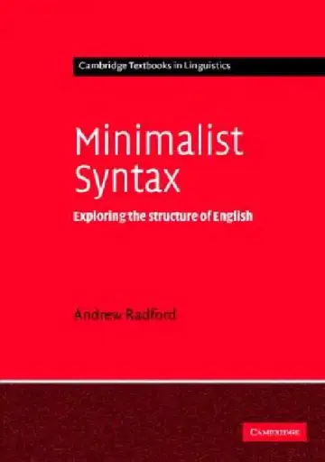 Cover of Minimalist Syntax