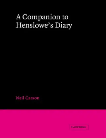 Cover of A Companion to Henslowe's Diary