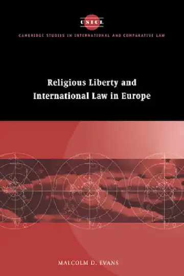 Cover of Religious Liberty and International Law in Europe