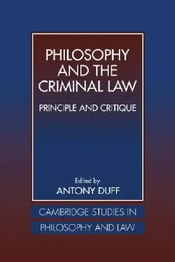 Cover of Philosophy and the Criminal Law