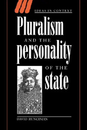 Cover of Pluralism and the Personality of the State