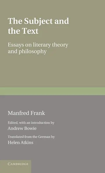 Cover of The Subject and the Text