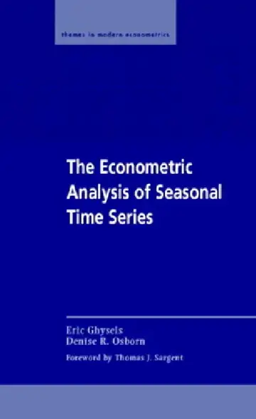 Cover of The Econometric Analysis of Seasonal Time Series