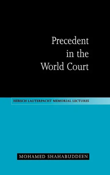 Cover of Precedent in the World Court
