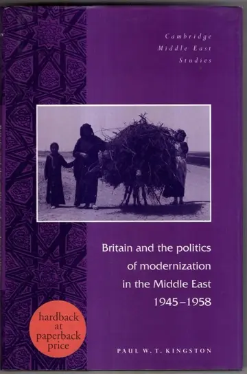 Cover of Britain and the Politics of Modernization in the Middle East, 1945–1958