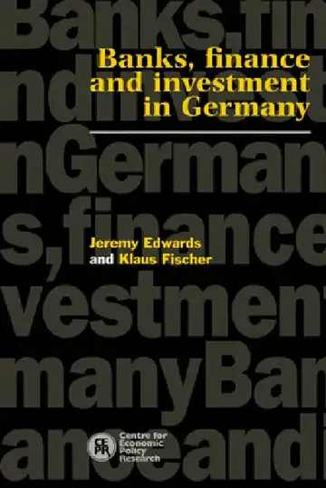 Cover of Banks, Finance and Investment in Germany