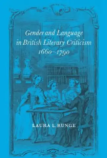 Cover of Gender and Language in British Literary Criticism, 1660-1790