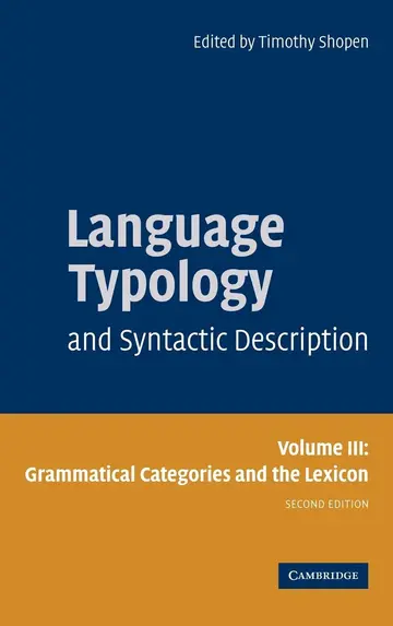 Cover of Language Typology and Syntactic Description