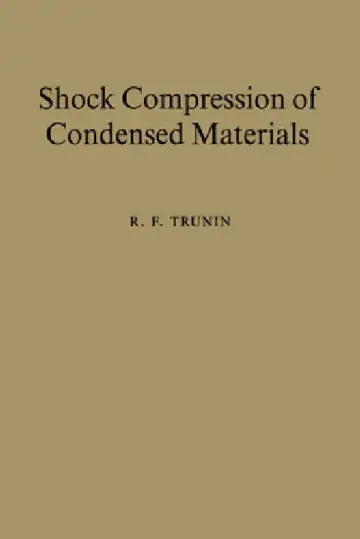 Cover of Shock Compression of Condensed Materials