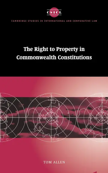 Cover of The Right to Property in Commonwealth Constitutions