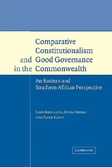 Cover of Comparative Constitutionalism and Good Governance in the Commonwealth