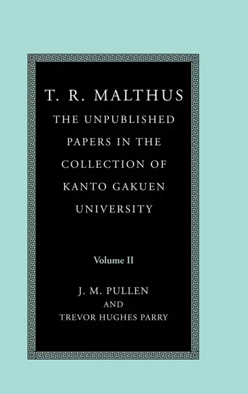 Cover of T. R. Malthus