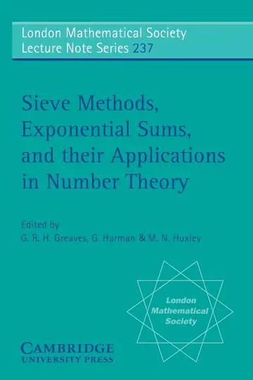 Cover of Sieve Methods, Exponential Sums, and Their Applications in Number Theory