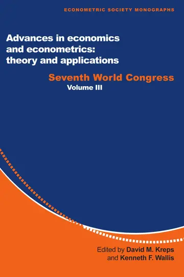 Cover of Advances in Economics and Econometrics - Theory and Applications