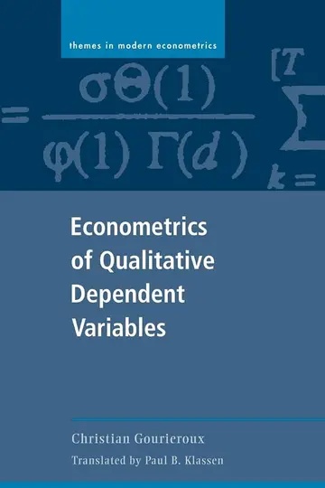Cover of Econometrics of Qualitative Dependent Variables