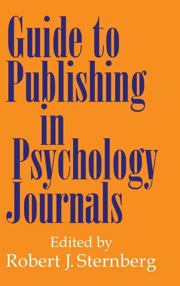 Cover of Guide to Publishing in Psychology Journals