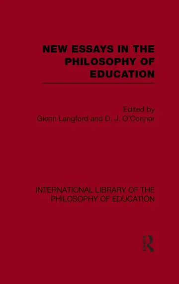Cover of New Essays in the Philosophy of Education