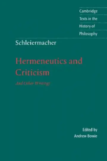 Cover of Schleiermacher