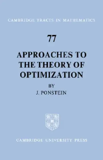 Cover of Approaches to the Theory of Optimization