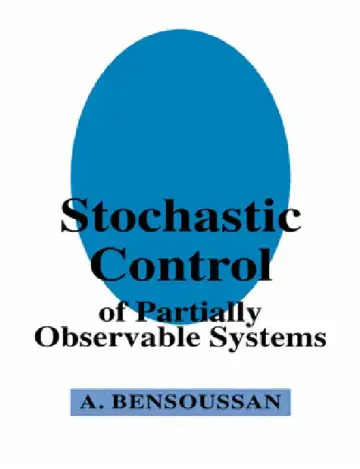 Cover of Stochastic Control of Partially Observable Systems