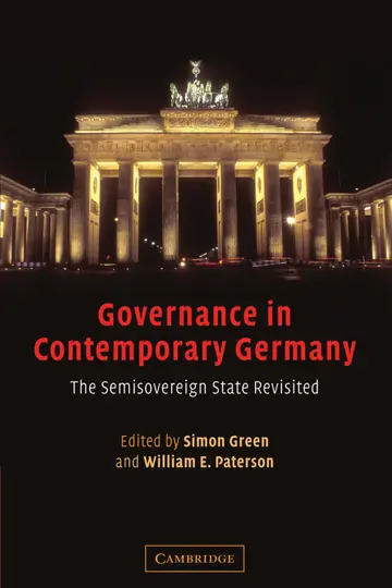 Cover of Governance in Contemporary Germany the Semisovereign State Revisited