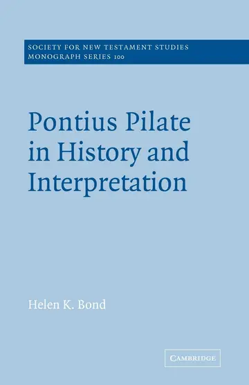 Cover of Pontius Pilate in History and Interpretation