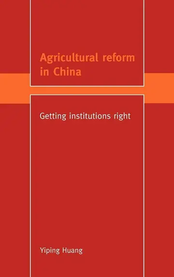 Cover of Agricultural Reform in China