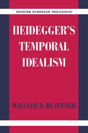Cover of Heidegger's Temporal Idealism