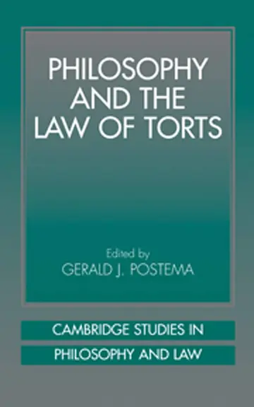 Cover of Philosophy and the Law of Torts